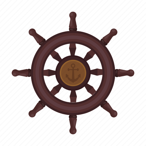 Boat or ship steering wheel